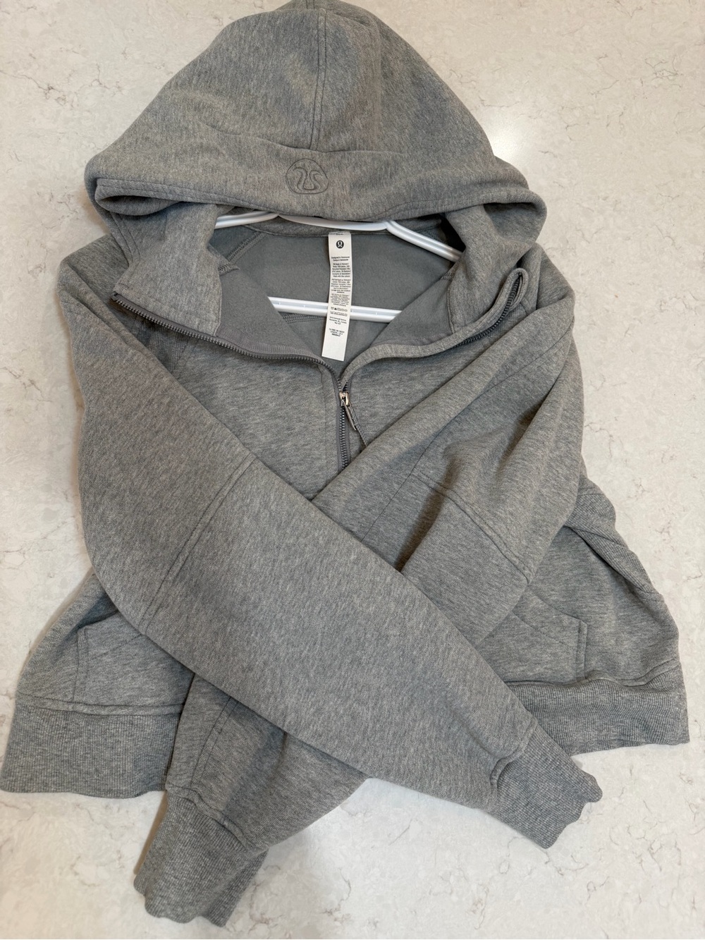 lululemon athletica Gray Full‑Zip Hooded Sweatshirt